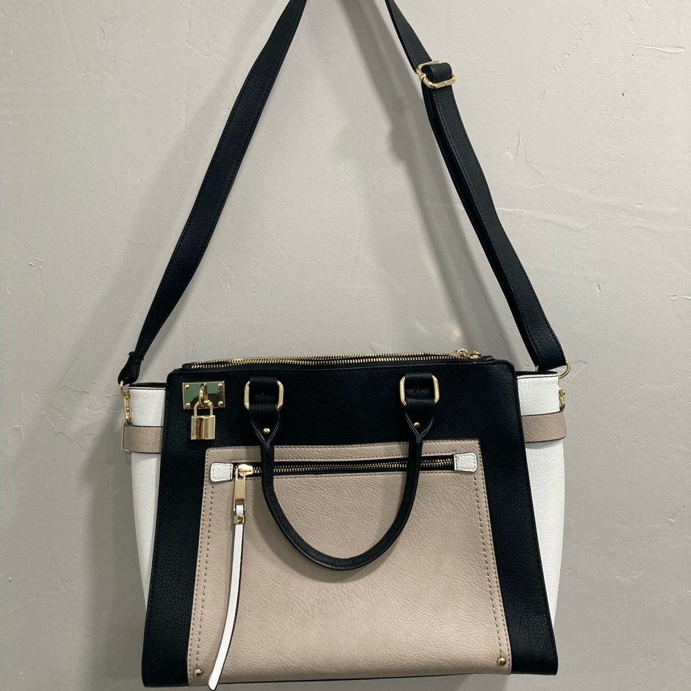 Elegant Black and Tan Aldo Women's Handbag